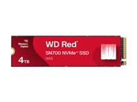 WD Red SN700 WDS400T1R0C-68BDK0 - SSD - 4 TB - inbyggd - M.2 2280 - PCIe 3.0 x4 (NVMe) WDS400T1R0C-68BDK0
