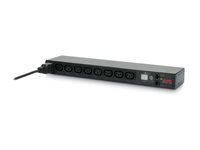 APC Switched Rack PDU - Kraftdistributionsenhet (kan monteras i rack) - AC 208-230 V - Ethernet, RS-232 - ingång: IEC 60320 C20 - utgångskontakter: 8 (power IEC 60320 C13) - 1U - 2.4 m sladd - för P/N: SMTL2K2RM2UCLNC, SMX2KR2UX145, SMX3KR2UNCX145, SMX750CUS, SRTL2K2RM1UWC, SRTL3KRM1UIC AP7921B
