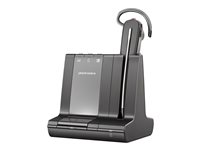 Poly Savi 8240-M Office - Savi 8200 series - headset - DECT - trådlös - svart - Certifierad för Microsoft-teams 8D3G6AA#ABB