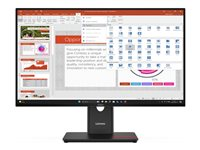 Lenovo ThinkVision T27-40 - LED-skärm - 27" - 1920 x 1080 Full HD (1080p) @ 120 Hz - IPS - 300 cd/m² - 1500:1 - 4 ms - HDMI, VGA, DisplayPort - eclipse black 64A5MAT6EU