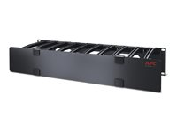 APC Horizontal Cable Manager Single-Sided with Cover - Rackkabelhanteringspanel med skydd - svart - 2U - TAA-kompatibel - för P/N: SCL500RM1U, SCL500RMI1U, SMX1500RM2UCNC, SMX2KR2UX145, SMX3KR2UNCX145, SMX750CUS AR8606