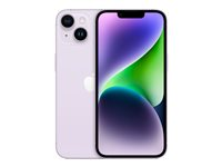 Apple iPhone 14 - 5G smartphone - dual-SIM / Internminne 128 GB - OLED-skärm - 6.1" - 2532 x 1170 pixlar - 2 bakre kameror 12 MP, 12 MP - front camera 12 MP - lila MPV03QN/A