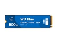 WD Blue SN5000 WDS500G4B0E-00CNZ0 - SSD - 500 GB - inbyggd - M.2 2280 - PCIe 4.0 x4 (NVMe) WDS500G4B0E-00CNZ0
