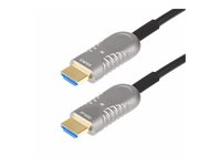 StarTech.com 100ft (30.4m) HDMI 2.1 Hybrid Active Optical Cable (AOC), CMP, Plenum Rated, 8K Ultra High Speed HDMI Fiber Optic Cable, 48Gbps, 8K 60Hz/4K 120Hz, HDR10+/FRL/TMDS/eARC - CMP In Wall HDMI 2.1/2.0 Cord (8K-A-100F-HDMI-CABLE) - Ultra High Speed - HDMI-kabel - HDMI hane till HDMI hane - 30.4 m - hybrid koppar/fiberoptisk - svart - Active Optical Cable (AOC), 4K120Hz stöd, 8K60Hz stöd, 4K60Hz stöd 8K-A-100F-HDMI-CABLE