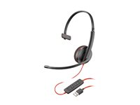 HP Poly Blackwire 3210 - Blackwire 3200 Series - headset - på örat - kabelansluten - USB-A - svart - Skype-certifierat, Cisco Jabber-certifierad, Avaya-certifierad 80S01A6