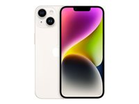 Apple iPhone 14 - 5G smartphone - dual-SIM / Internminne 128 GB - OLED-skärm - 6.1" - 2532 x 1170 pixlar - 2 bakre kameror 12 MP, 12 MP - front camera 12 MP - starlight MPUR3QN/A