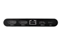 StarTech.com USB C Dock, 4K Dual Monitor DisplayPort, Mini Laptop Docking Station, 100W Power Delivery Passthrough, GbE, 2-Port USB-A Hub, USB Type-C Multiport Adapter 3.3' Cable, Dual DP - Portable USB-C Dock (DK30C2DAGPD) - Dockningsstation - USB-C - 2 x DP - 1GbE - för P/N: ARMBARDUO, ARMBARDUOV, ARMDUAL, ARMDUAL30, ARMDUALV, ARMSLIMDUO DK30C2DAGPD