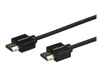 StarTech.com 6.6ft (2m) HDMI 2.0 Cable, 4K Premium Certified High Speed HDMI Cable with Ethernet, 4K 60Hz HDR10, Ultra HD HDMI Cable, Long HDMI Cable/Cord for TV/Monitor/Laptop/PC - HDMI to HDMI Video Cable - M/M - HDMI-kabel - HDMI hane till HDMI hane - 2 m - svart - för P/N: ST122HD202, ST124HD202, TB32HD24K60, TB3DKM2HDL HDMM2MLP