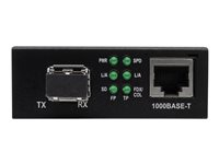 Eaton Tripp Lite Series Gigabit Multimode Fiber to Ethernet Media Converter, 10/100/1000 LC, International Power Supply, 850 nm, 550 m (1,804 ft.) - Fibermediekonverterare - 1GbE - 10Base-T, 100Base-TX, 1000Base-T - RJ-45 / LC multiläge - upp till 550 m - 850 nm N785-INT-LC-MM