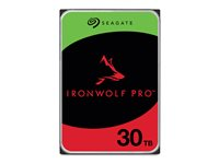 Seagate IronWolf Pro ST30000NT011 - Hårddisk - 30 TB - inbyggd - 3.5" - SATA 6Gb/s - 7200 rpm - med 3 års Seagate Rescue Data Recovery ST30000NT011