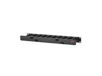 APC Horizontal Cable Manager Single-Sided with Cover - Kabelhållarsats för rack - svart - 1U - 19" - TAA-kompatibel - för P/N: SCL500RM1U, SCL500RMI1U, SMTL2K2RM2UCLNC, SMX2KR2UX145, SMX3KR2UNCX145, SMX750CUS AR8602A