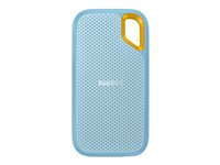 SanDisk Extreme Portable V2 - SSD - krypterat - 4 TB - extern (portabel) - USB 3.2 Gen 2 (USB-C kontakt) - 256 bitars AES - himmelsblå SDSSDE61-4T00-G25B