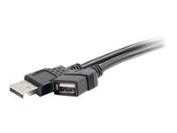 C2G 6.6ft USB Extension Cable - USB A to USB A Extension Cable - USB 2.0 - M/F - USB-förlängningskabel - USB (hane) till USB (hona) - 2 m - svart 52107