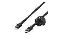 Belkin BoostCharge - Lightning-kabel - 24 pin USB-C hane till Lightning hane - 3 m - svart CAA011BT3MBK