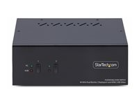 StarTech.com 2-Port Dual-Monitor DisplayPort en HDMI KVM Switch, 4K 60Hz - Omkopplare för tangentbord/video/mus/ljud/USB - 2 x KVM/ljud/USB - 1 lokal användare - skrivbordsmodell - TAA-kompatibel P2ADDH462-KVM-SWITCH