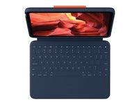 Logitech Rugged Combo 4 - Tangentbord och foliefodral - Apple Smart connector - QWERTY - hela norden - klassisk blå - för Apple 10.9-inch iPad (10:e generation); iPad A16 Wi-Fi, A16 Wi-Fi + Cellular 920-011196