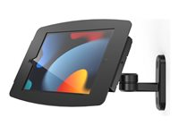 Compulocks iPad 10.2" Space Enclosure Swing Wall Mount - Hölje - Antistöld - för surfplatta - låsbar - höggradig aluminium - svart - skärmstorlek: 10.2" - väggmonterbar, monterbar på ytor, bänkskiva - för Apple 10.2-inch iPad (7:e generation, 8:e generation, 9:e generation) 827B102IPDSB