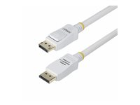 StarTech.com 6ft White VESA Certified DisplayPort 1.2 Cable with Latches - DisplayPort-kabel - DisplayPort (hane) spärrad till DisplayPort (hane) spärrad - DisplayPort 1.2 - 1.8 m - 4K60Hz stöd, 2K144Hz stöd, 1080p stöd 240 Hz, halogenfri, passiv - vit DP12-CABLE-6FTW
