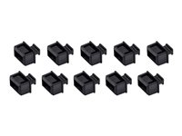 StarTech.com 10 Pack SFP Dust Cover for Open SFP/SFP+ Slot, SFP Plug, Fiber Optic Dust Caps, SFP Port Anti-Dust Cover, Network Switch Port Protector, Durable TPE Material with Pull Tab - SFP Port Dust Covers (SFPCAP10) - Dammskydd - svart (paket om 10) SFPCAP10