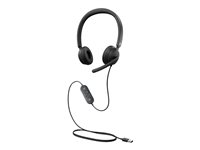 Microsoft Modern USB Headset for Business - Headset - på örat - kabelansluten - USB - svart - Certifierad för Microsoft-teams 6IG-00006