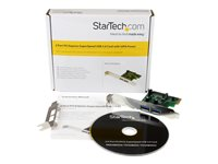 StarTech.com PCI Express (PCIe) SuperSpeed USB 3.0-kortadapter med 2 portar och UASP – SATA-ström - USB-adapter - PCIe - USB 3.0 x 2 - för P/N: CFASTRWU3, ST3300GU3B, ST4300U3C1, ST4300U3C1B, ST7300U3M, ST7300USBME, USB3S2ESATA3 PEXUSB3S24
