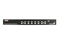 StarTech.com 8 Port 1U RackMount USB PS/2 KVM Switch with OSD - Omkopplare för tangentbord/video/mus - 8 x KVM port(s) - 1 lokal användare - skrivbordsmodell - för P/N: RK3236BKF SV831DUSBGB