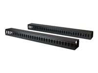 StarTech.com Vertikal kabelorganiserare med fingerkanaler - 0U - 1,8 m - Kabelhållare - 1.83 m - svart - 40U - för P/N: RK2537BKM, RK4242BK24, RK4242BK30 CMVER40UF