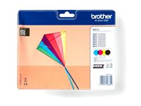 Brother LC223 - 4-pack - svart, gul, cyan, magenta - original - blister med akustiskt / elektromagnetiskt alarm - bläckpatron - för Brother DCP-J4120, J562, MFC-J4420, J4620, J4625, J480, J5320, J5625, J5720, J680, J880 LC223VALBPDR