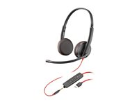 HP Poly Blackwire C3225 - Blackwire 3200 Series - headset - på örat - kabelansluten - USB-C, 3,5 mm kontakt - svart - Skype-certifierat, Cisco Jabber-certifierad, Avaya-certifierad 80S04AA