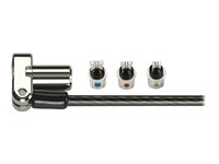 Kensington Universal 3-in-1 Keyed Laptop Lock - Lås för säkerhetskabel - 1.8 m K62319EUM