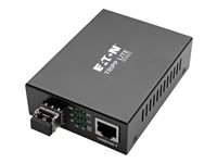 Eaton Tripp Lite Series Gigabit Multimode Fiber to Ethernet Media Converter, 10/100/1000 LC, International Power Supply, 850 nm, 550 m (1,804 ft.) - Fibermediekonverterare - 1GbE - 10Base-T, 100Base-TX, 1000Base-T - RJ-45 / LC multiläge - upp till 550 m - 850 nm N785-INT-LC-MM