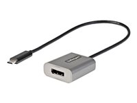 StarTech.com USB C till DisplayPort-adapter - 8K/4K 60 Hz USB-C till DisplayPort 1.4 adapterdongel - USB Type-C till DP Monitor videokonverterare - Fungerar med Thunderbolt 3 - med 30 cm lång ansluten kabel - Videokort - 24 pin USB-C (hane) till DisplayPort (hona) - Thunderbolt 3/DisplayPort 1.4 - 30 cm - 8K60Hz stöd, 4K60Hz stöd - grå CDP2DPEC