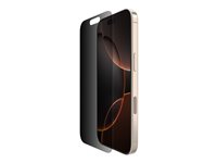 Belkin ScreenForce InvisiGlass - Skärmskydd för mobiltelefon - glas - med sekretessfilter - för Apple iPhone 16 Pro OVA169HQ
