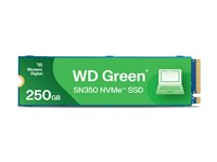 WD Green SN350 NVMe SSD WDS250G2G0C-00CDH0 - SSD - 250 GB - inbyggd - M.2 2280 - PCIe 3.0 x4 (NVMe) WDS250G2G0C-00CDH0