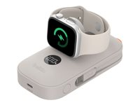 Belkin BoostCharge Pro - Power bank - med apple watch-laddare - 10000 mAh - 45 Watt - Fast Charge (2 x USB-C) - sand BPD012HQSA