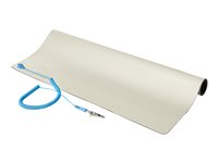 StarTech.com 23x47in Anti Static Mat, ESD Mat for Electronics Repair, Anti Static Desk Mat w/Detachable Grounding Wire, ANSI/ESD S 4.1 Compliant, Flexible Thermoplastic Work Mat/Pad - Suitable for Tables (LG-ANTI-STATIC-MAT) - Antistatisk matta - löstagbar jordledning - beige LG-ANTI-STATIC-MAT