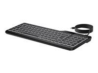 HP 405 - Tangentbord - flera enheter - 65% - compact - bakgrundsbelyst - USB - hela norden - svart 7N7C1AA#UUW