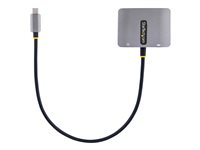 StarTech.com USB C Video Adapter, USB C to HDMI VGA Multiport Adapter w/ 3.5mm Audio Output, 4K 60Hz, HDR, 100W PD 3.0, USB C Monitor Adapter for Laptop, Thunderbolt 3/4 Compatible - USB C Display Travel Adapter (122-USBC-HDMI-4K-VGA) - Dockningsstation - USB-C / Thunderbolt 3 / Thunderbolt 4 - HDMI, VGA 122-USBC-HDMI-4K-VGA