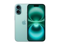 Apple iPhone 16 - 5G smartphone - dual-SIM / Internminne 128 GB - OLED-skärm - 6.1" - 2556 x 1179 pixlar - 2 bakre kameror 48 MP, 12 MP - front camera 12 MP - blågrön MYED3QN/A