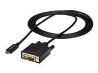 StarTech.com 2 m USB-C till DVI-kabel - 1920 x 1200 - Svart - USB/DVI-kabel - 24 pin USB-C (hane) till DVI-D (hane) - Thunderbolt 3 / USB 3.1 - 2 m - 1920 x 1200 (WUXGA) stöd - svart - för P/N: TB4CDOCK CDP2DVIMM2MB