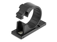 StarTech.com 100 självhäftande kabelhanteringsclips Svart - Nätverk/Ethernet/kontorsbord/datorsladdorganiserare - Självfästande kabel-/ledningshållare - Självhäftande nylonklämma brandklassad enligt UL/94V-2 - Kabelklämmor - svart - TAA-kompatibel (paket om 100) CBMCC3