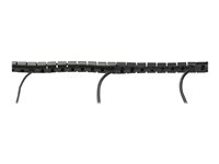 StarTech.com 1.5m (4.9ft) Cable Management Sleeve - Spiral - 1" (25mm) Diameter - W/ Cable Loading Tool - Black (CMSCOILED) - Set med kabelfodral - svart - 1.5 m CMSCOILED