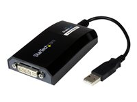 StarTech.com USB till DVI-adapter - 1920x1200 - USB/DVI-adapter - USB (hane) till DVI-I (hona) - USB 2.0 - 27 m - 1920 x 1200 (WUXGA) stöd - svart - för P/N: DVIDDMM10, DVIDDMM6, DVIDSMM10, DVIMM6, DVISPL1DD, HDDVIMM3, HDMIDVIMM10, HDMIDVIMM6 USB2DVIPRO2