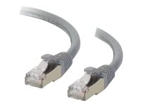 C2G Cat6a Booted Shielded (STP) Network Patch Cable - Patch-kabel - RJ-45 (hane) till RJ-45 (hane) - 15 m - STP - CAT 6a - formpressad, hakfri, tvinnad - grå 89923